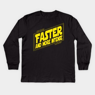 George Lucas: Faster and More Intense! Kids Long Sleeve T-Shirt